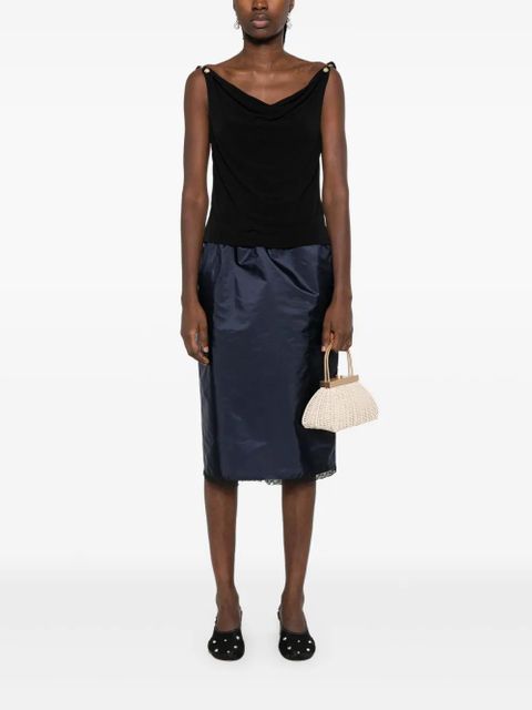 Aje Peyton cowl-neck tank top - Black