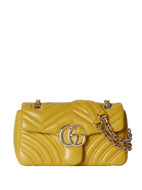Gucci small GG Marmont chevron-quilted shoulder bag - Yellow - zdjęcie produktu nr 1