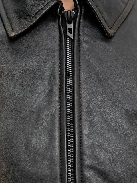 Diesel kurtka skórzana L-EGRAD kolor brązowy przejściowa A19596.0ILBS