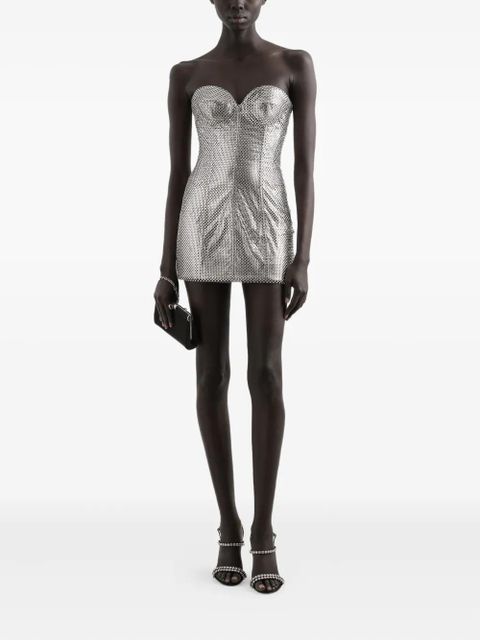 Dolce & Gabbana mesh strapless mini dress - Silver - zdjęcie produktu nr 2