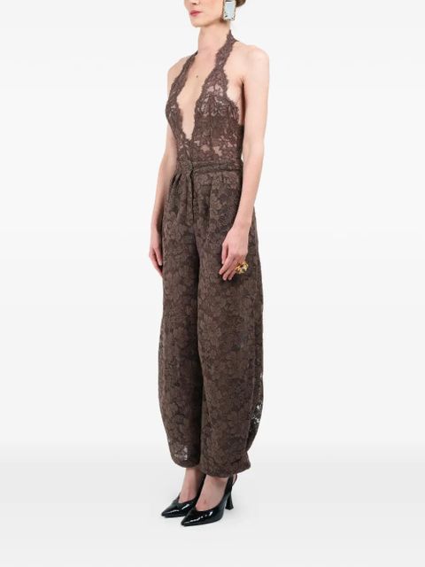 Rowen Rose lace carrot trousers - Brown