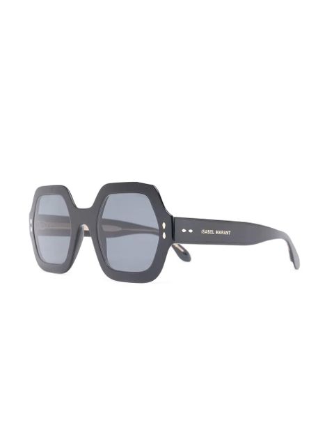 Isabel Marant Eyewear hexagonal-frame sunglasses - Black - zdjęcie produktu nr 2
