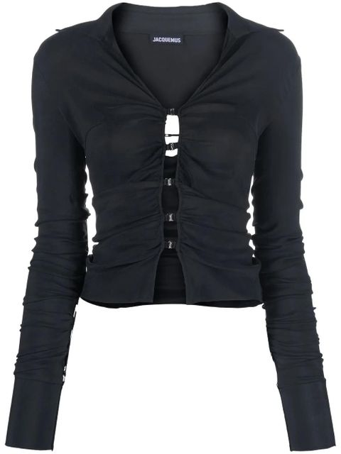 Jacquemus Soffio cut-out shirt - Blue - zdjęcie produktu nr 1