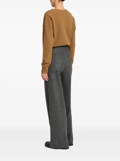 Yves Salomon flannel tailored trousers - Grey