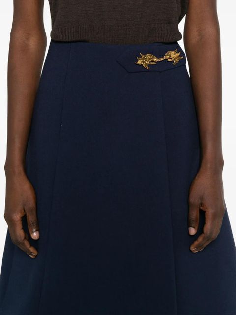 Valentino Garavani pleat-detailed mini skirt - Blue