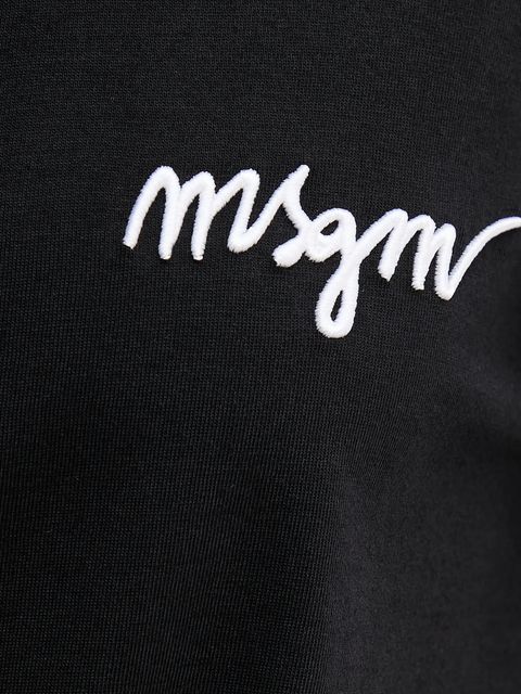 MSGM t-shirt bawełniany damski kolor czarny 2000MDM540.200002