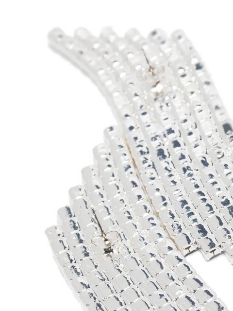 Magda Butrym rose-charm crystal earrings - Silver