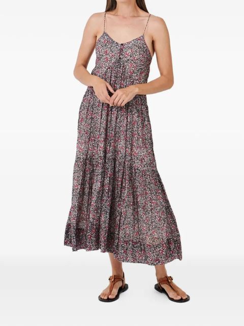 ISABEL MARANT floral-pattern sleeveless dress - Black