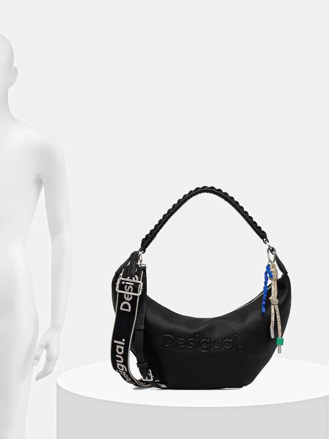 Desigual torebka HALF LOGO ZANTE BLACK kolor czarny 25WAXP52
