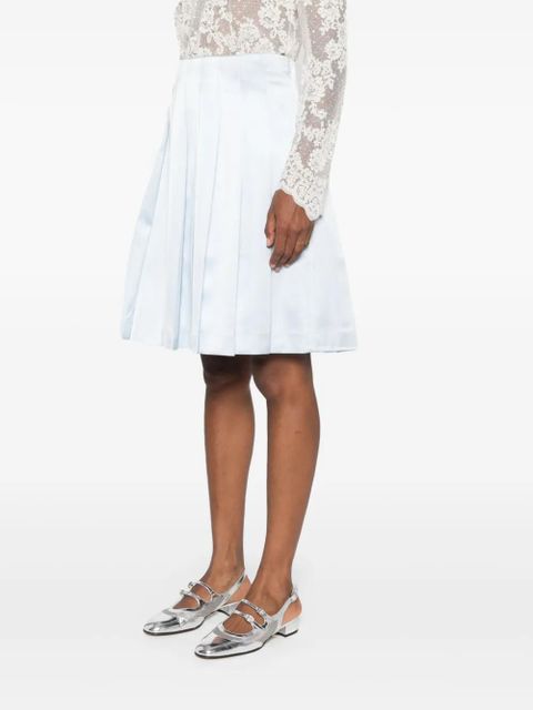 Self-Portrait pleated skirt - Blue