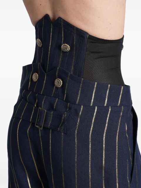 Vivienne Westwood pinstripe corset-waist trousers - Blue
