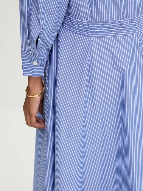 Answear.LAB sukienka kolor niebieski maxi rozkloszowana