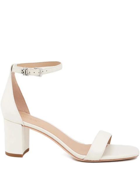 Lauren Ralph Lauren block-heel leather sandals - White - zdjęcie produktu nr 1