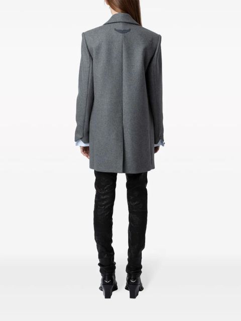 Zadig&Voltaire Violet single-breasted coat - Grey