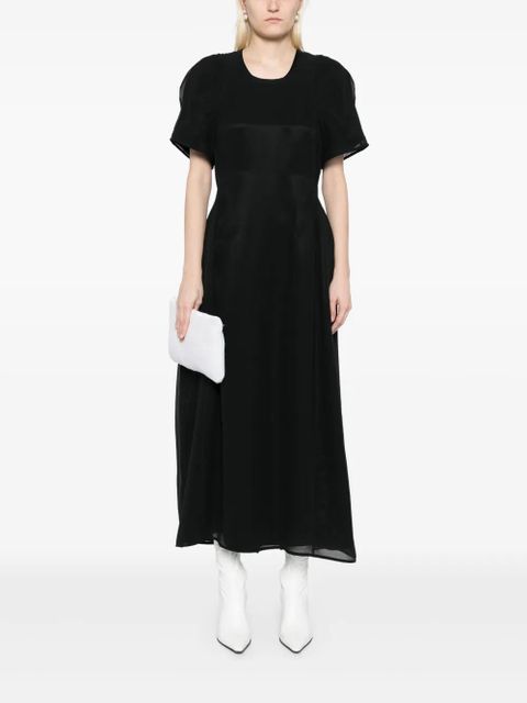 Jil Sander georgette dress - Black