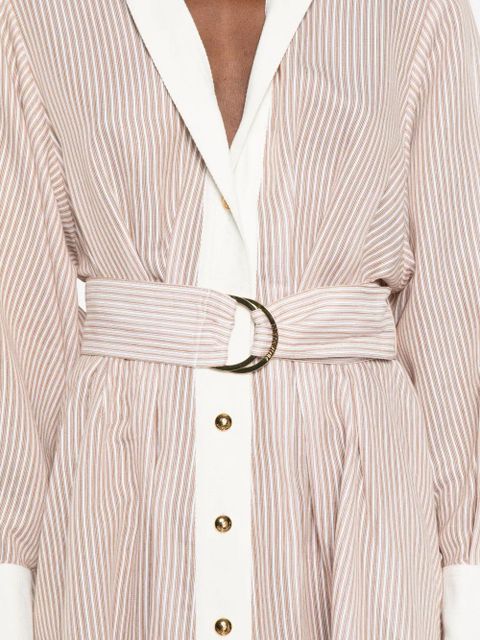 ZIMMERMANN Hypnotic Tuck belted mini shirt dress - Neutrals