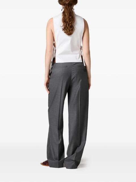 Miu Miu side-tie poplin shirt - White - zdjęcie produktu nr 2