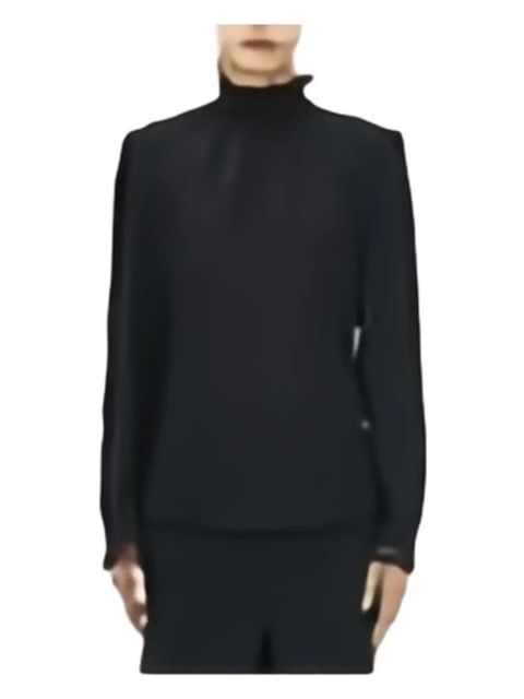 Alexander McQueen lace high-neck blouse - Black - zdjęcie produktu nr 1