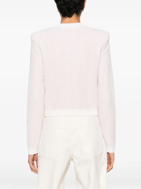 Balmain light tweed button cardigan - Pink