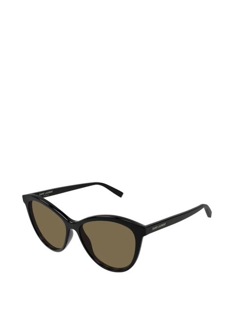 Saint Laurent Eyewear cat-eye logo-lettering sunglasses - Black - zdjęcie produktu nr 2