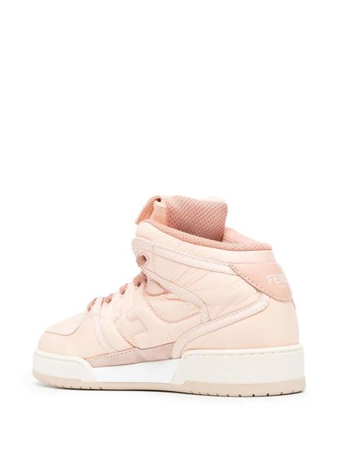 FENDI FF-embossed high-top sneakers - Pink