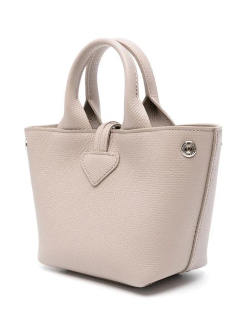 Longchamp Le Roseau XS leather tote bag - Neutrals