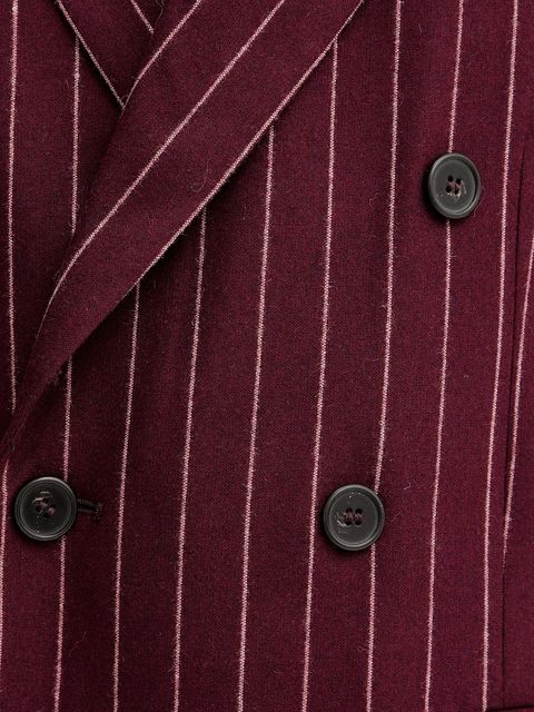 MAX&Co. marynarka z dodatkiem wełny kolor bordowy oversize wzorzysta 2528046042200