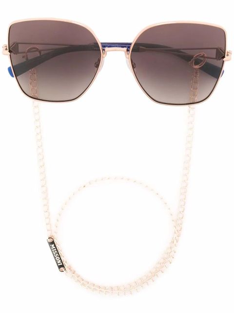 MISSONI EYEWEAR oversized-frame sunglasses - Metallic - zdjęcie produktu nr 1