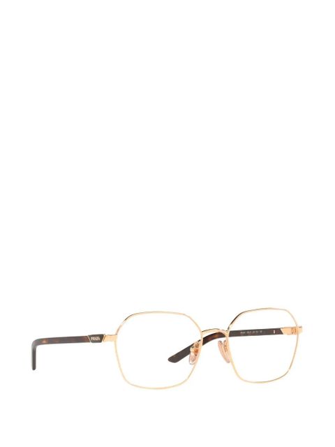 Prada Eyewear geometric-frame glasses - Gold - zdjęcie produktu nr 2