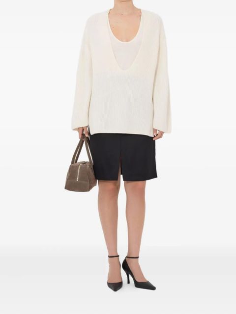 LouLou de Saison Gabe ribbed U neck sweater - Neutrals