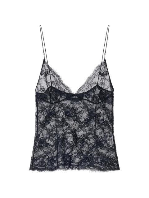 AMIRI Cami lace top - Black - zdjęcie produktu nr 1