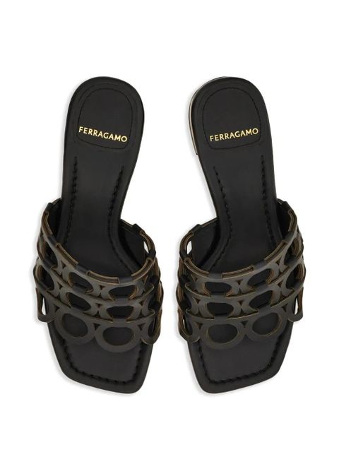 Ferragamo Gancini sandals - Black