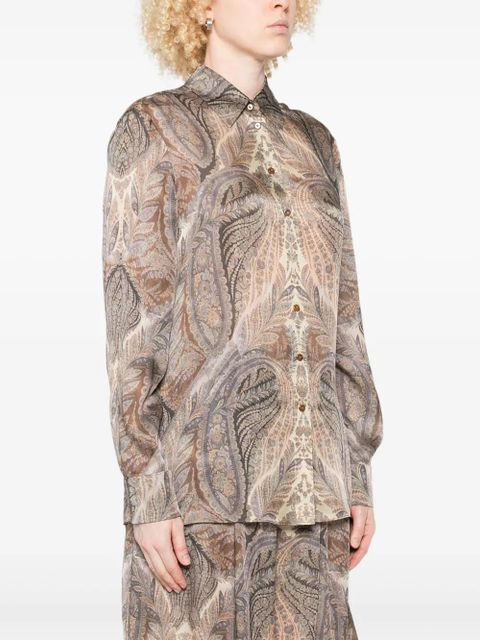 ZIMMERMANN paisley-print front-button shirt - Neutrals