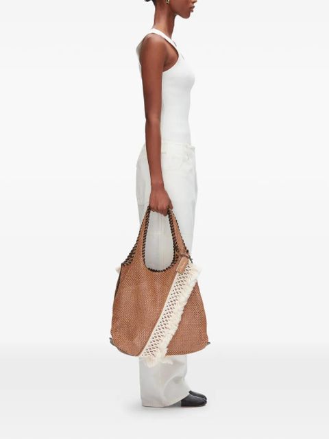 3.1 Phillip Lim fringed woven tote bag - Brown