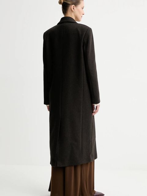 Sessun płaszcz z dodatkiem wełny kolor brązowy 25112018