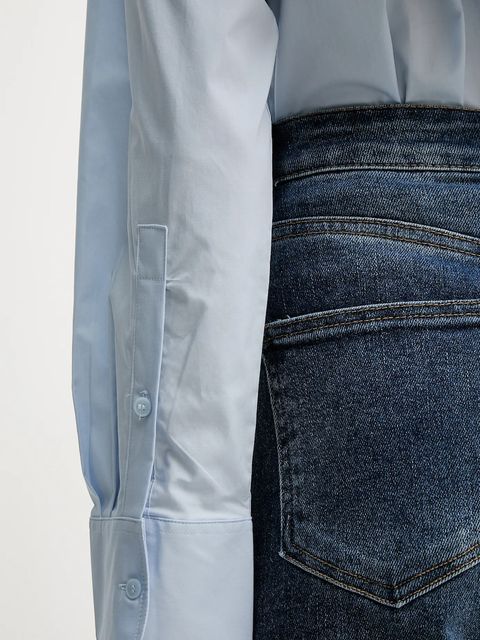 Tommy Hilfiger koszula damska kolor niebieski regular z kołnierzykiem klasycznym WW0WW47169