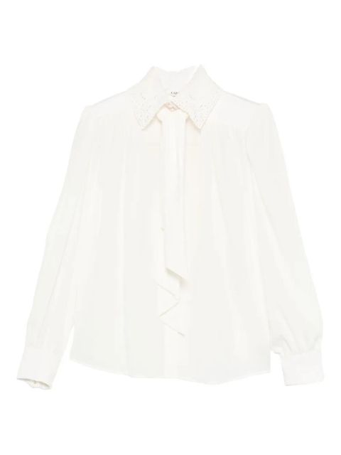 Chloé lace-collar shirt - Neutrals