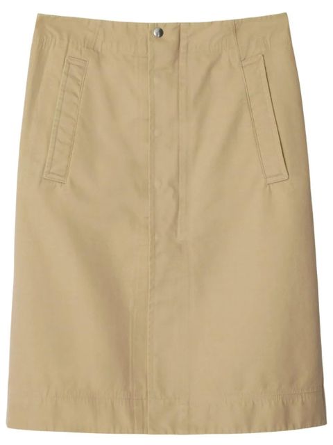 Burberry poplin midi skirt - Neutrals - zdjęcie produktu nr 1