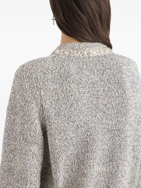Dolce & Gabbana pearl-embellished cardigan - Neutrals