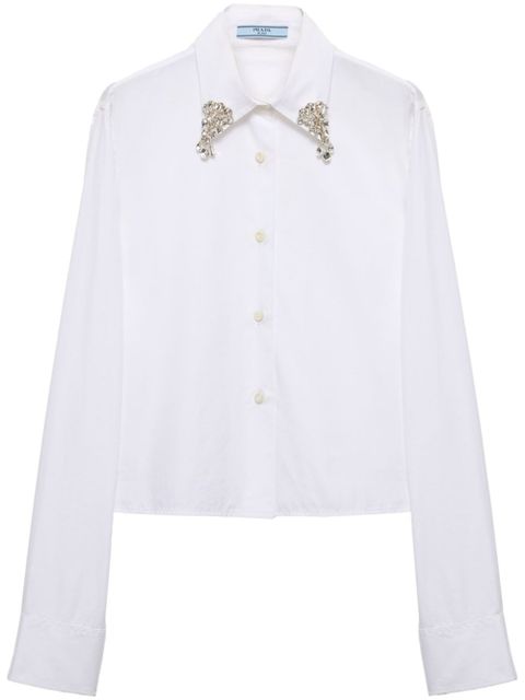 Prada crystal-embellishmed shirt - White - zdjęcie produktu nr 1