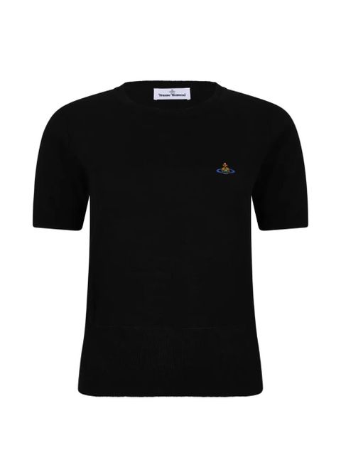 Vivienne Westwood orb-embroidery T-shirt - Black - zdjęcie produktu nr 1