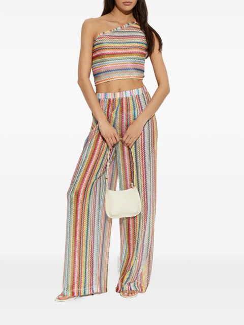 Missoni zigzag-knit one-shoulder top - Blue - zdjęcie produktu nr 2