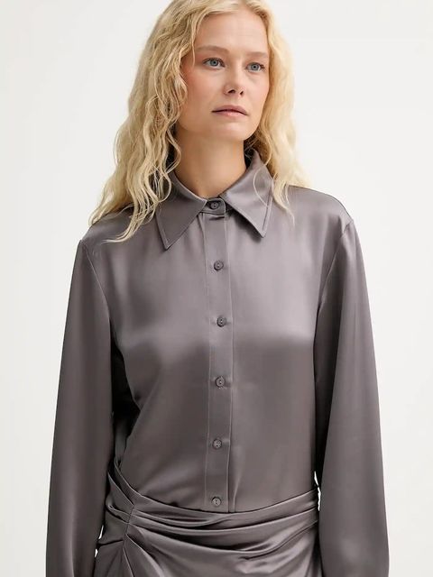 ISABELLE BLANCHE sukienka kolor szary maxi prosta IS25FW-A101-T008