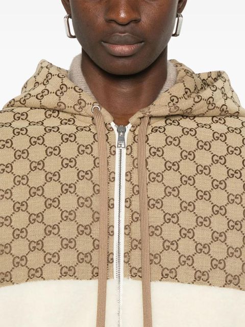 Gucci GG-intarsia fleece jacket - Neutrals