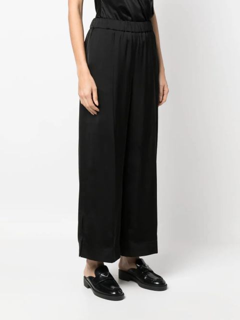 Jil Sander elasticated-waist wide-leg trousers - Black - zdjęcie produktu nr 2