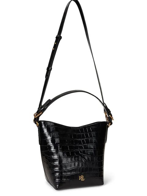 Lauren Ralph Lauren torebka skórzana kolor czarny 431980189