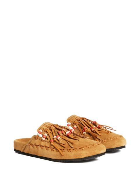 Alanui The journey bead-embellished mules - Brown - zdjęcie produktu nr 2
