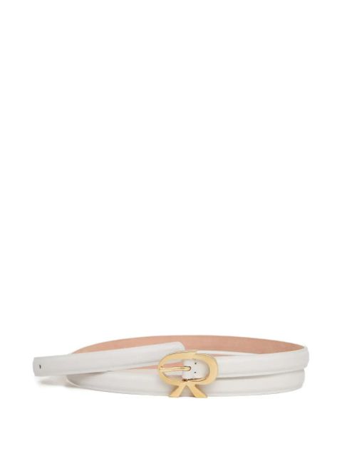 Gianvito Rossi buckled leather belt - White - zdjęcie produktu nr 1