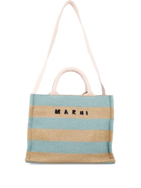 Marni logo print tote bag - Blue - zdjęcie produktu nr 1