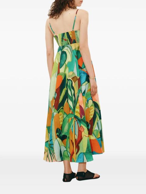 ALEMAIS mokshini adjustable-strap midi dress - Green